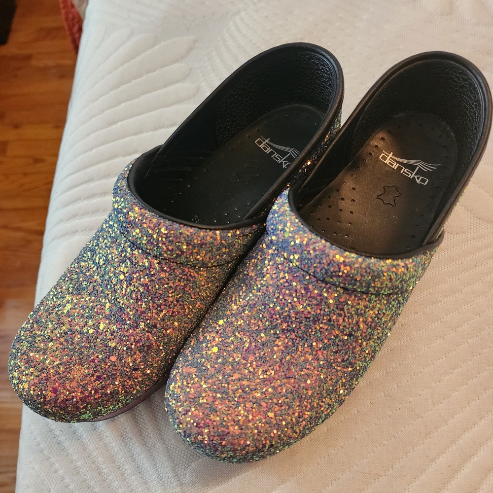 Dansko Kids Sparkly Glitter Slippers - Multicolor